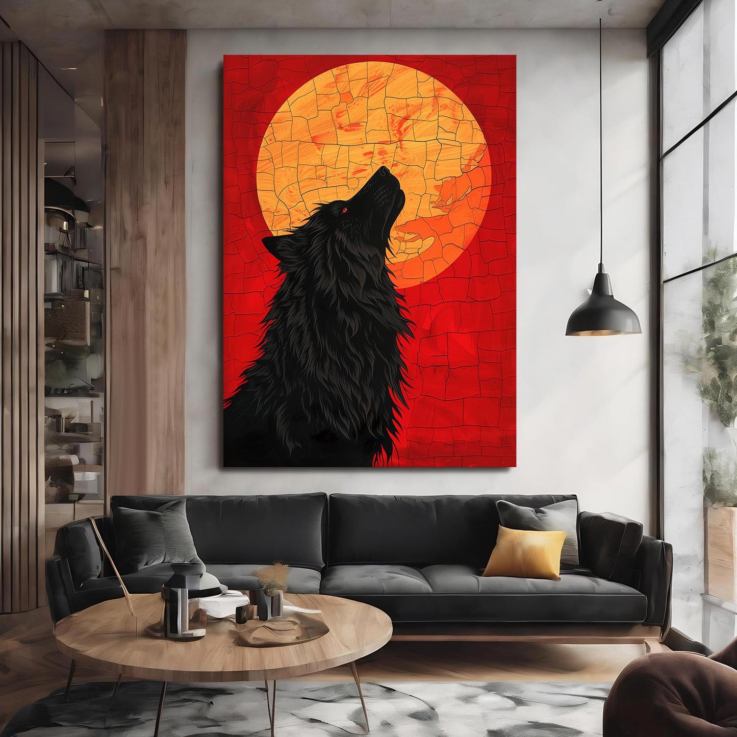 Moon Wolf Art