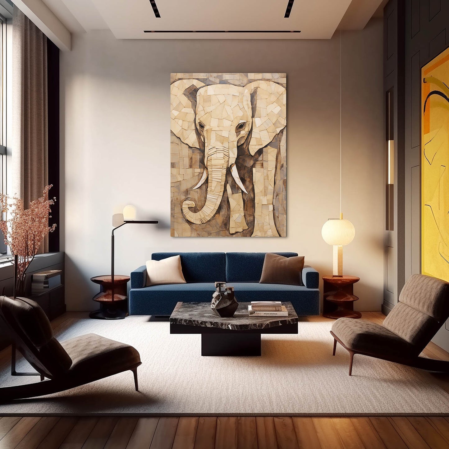 Mosaic Elephant Art