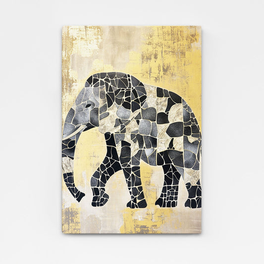 Mosaic Pattern Elephant Art
