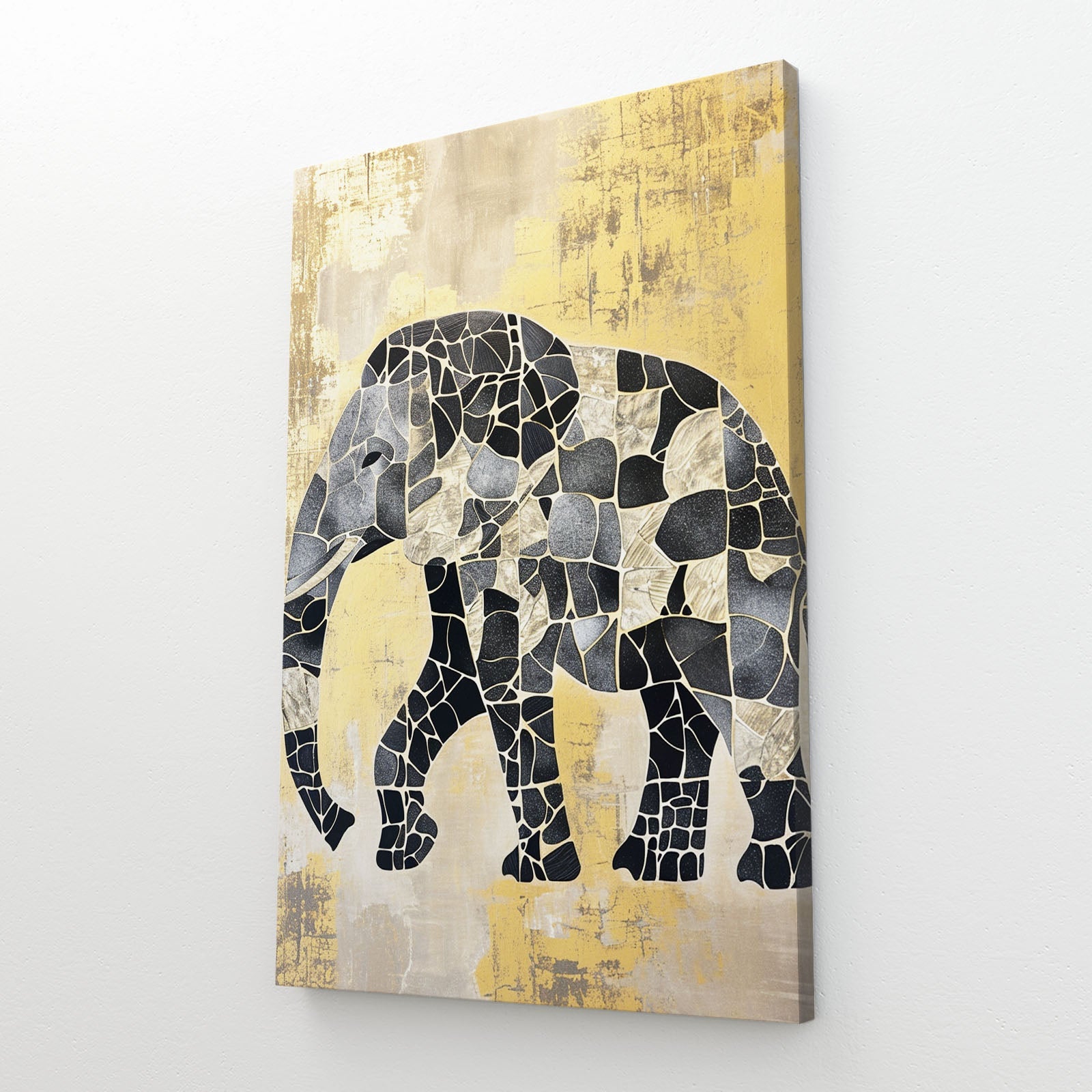 Mosaic Pattern Elephant Art
