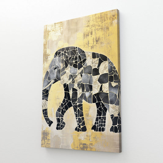 Mosaic Pattern Elephant Art