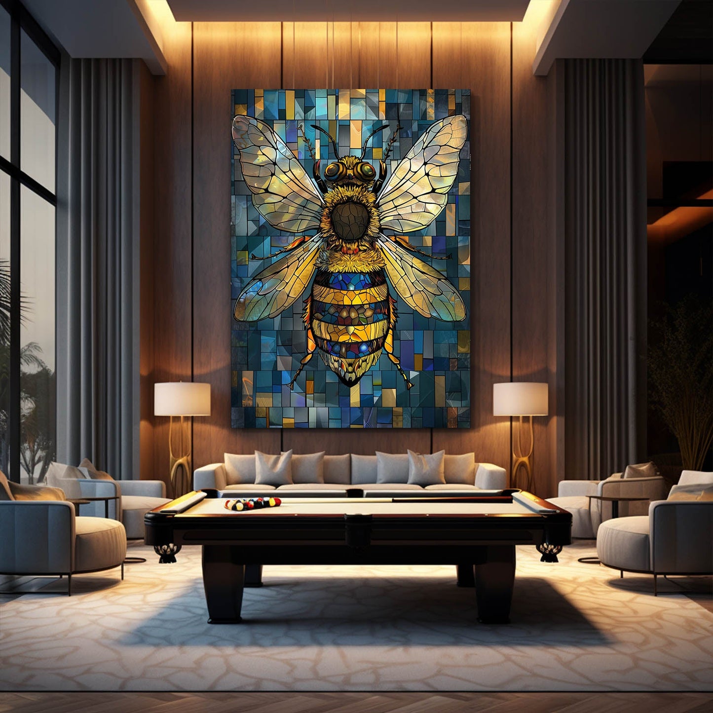 Mosaic Style Bee Art