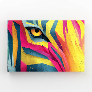 Multicolored Zebra Canvas Art