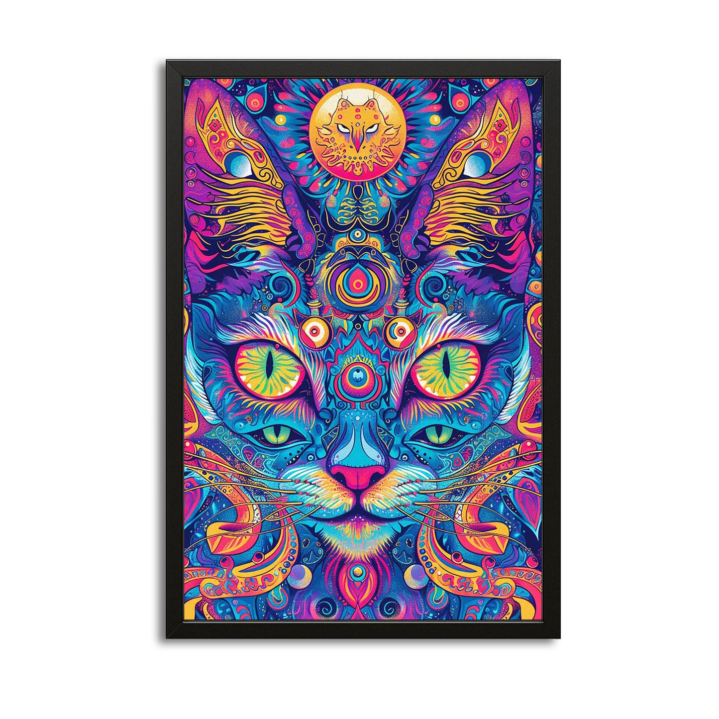 Mystic Cat Mandala Art