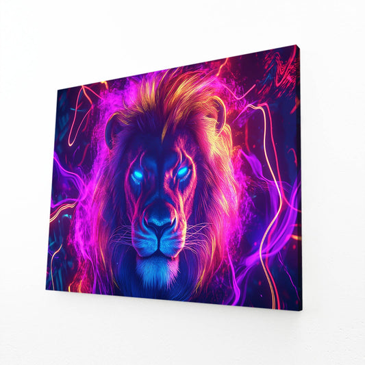 Mystic Glow Lion Wall Art