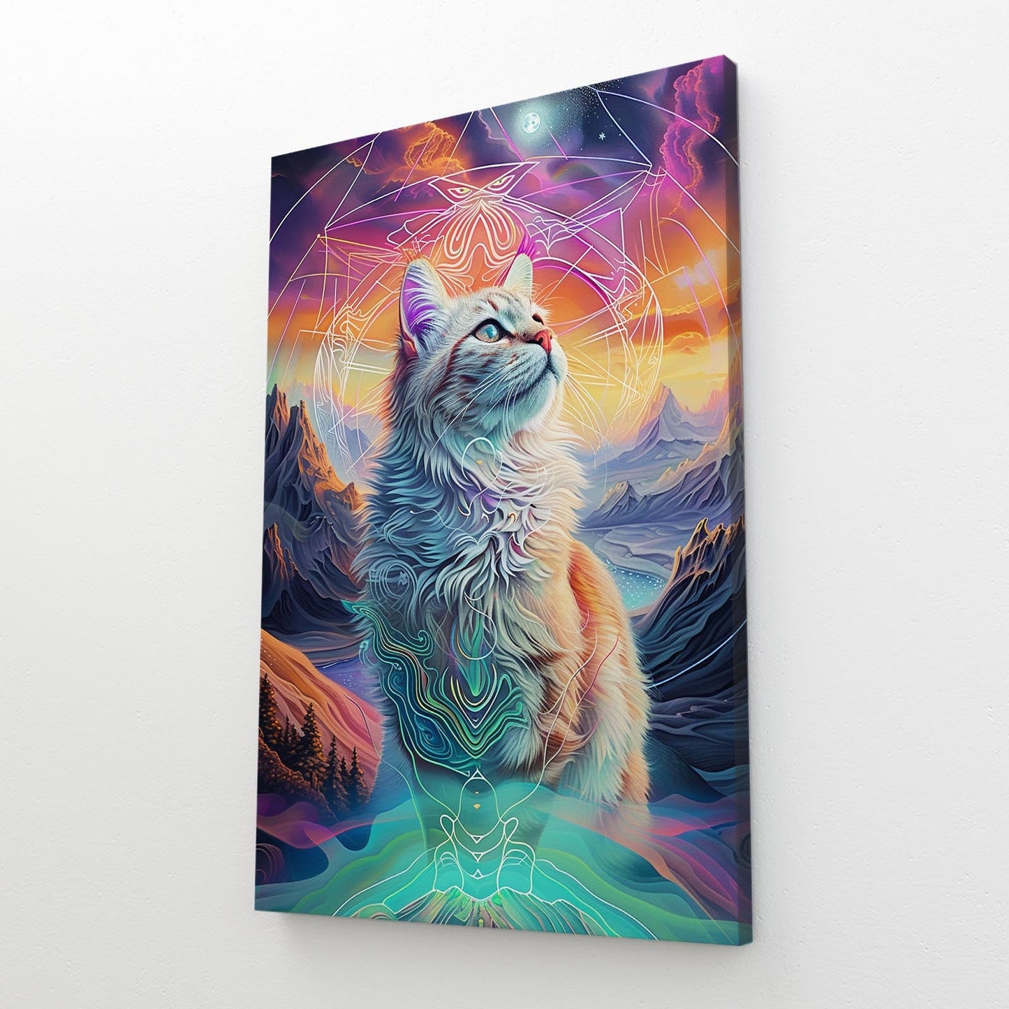 Mystic Horizon Cat Art
