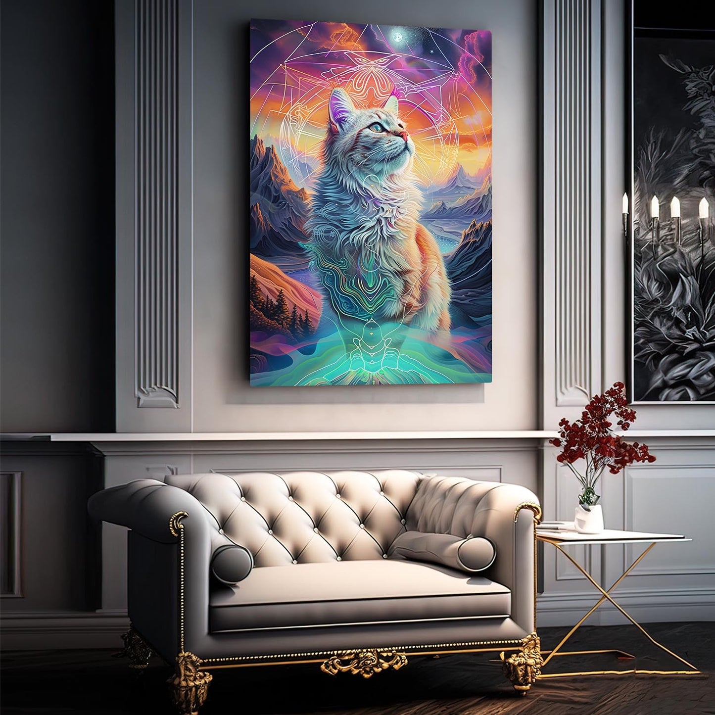 Mystic Horizon Cat Art