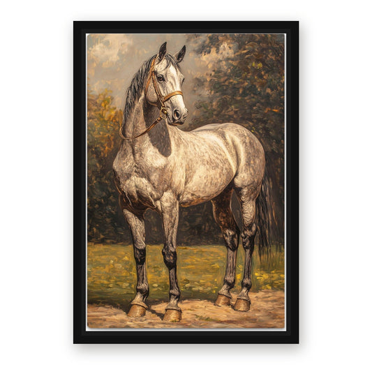 Naturalism Horse Wall Art – with Premium Black wood frame