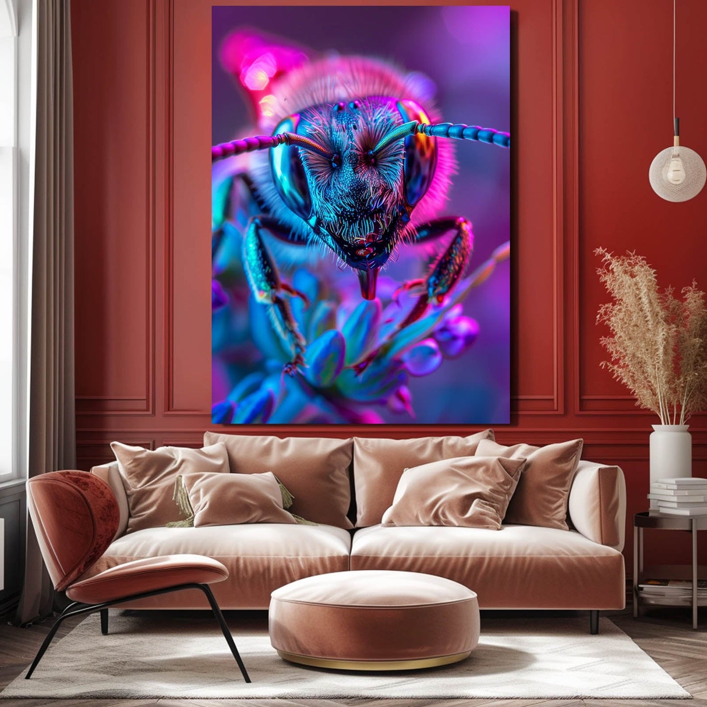 Neon Glow Bee Art