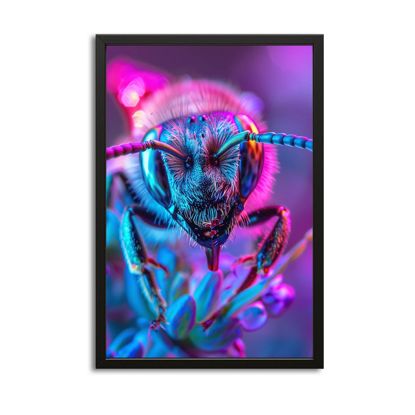 Neon Glow Bee Art