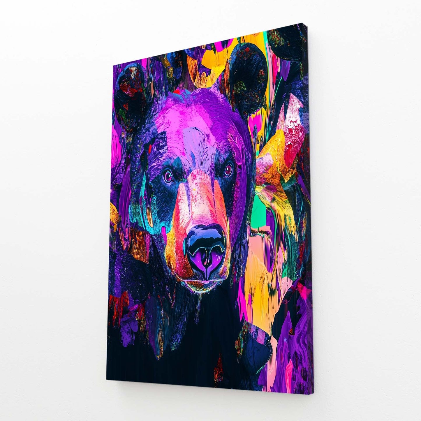 Neon Spirit Bear Art