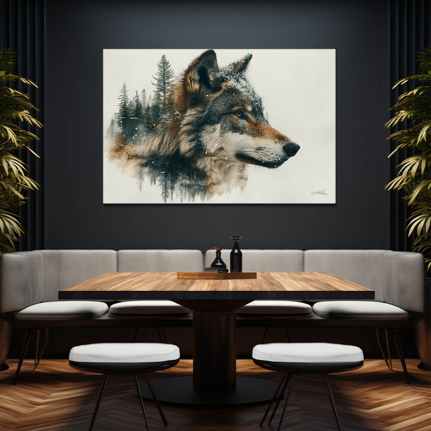 Nordic Wolf Wall Art