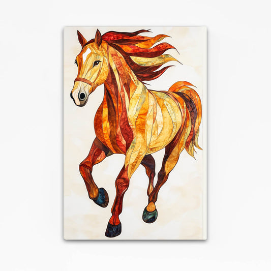 Old Horse Canvas Art — classic canvas print, angled canvas view on white background