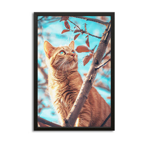 Orange Cat Wall Art Canvas