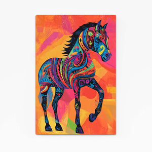 Orange Horse Wall Art