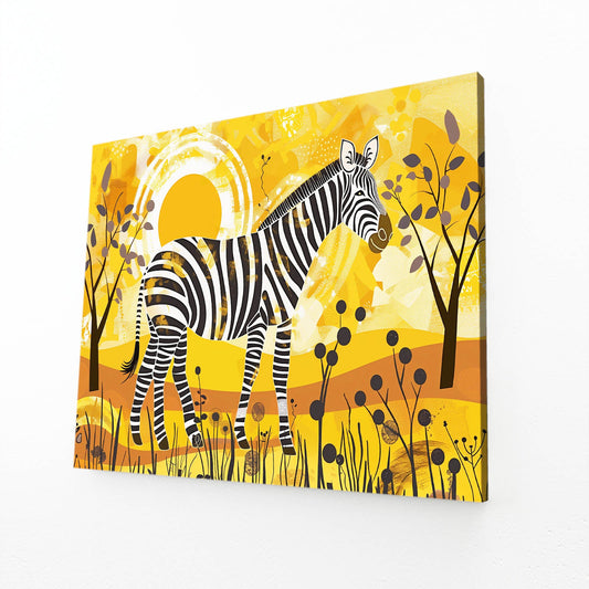 Orange Zebra Art – orange canvas print