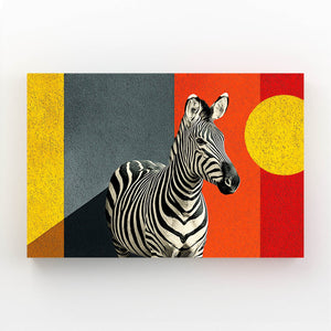 Orange Zebra Canvas Art
