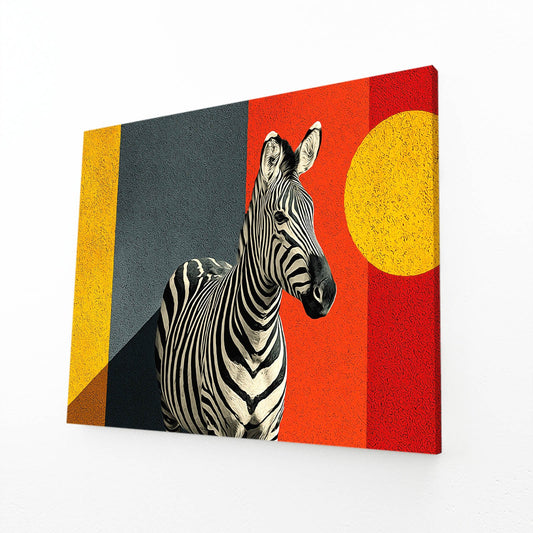 Orange Zebra Canvas Art – orange canvas print