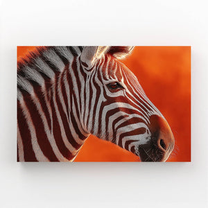 Orange Zebra Wall Art