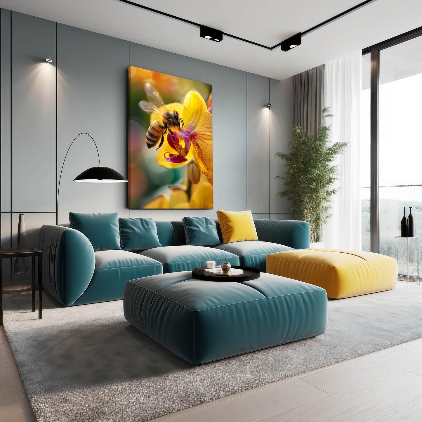 Orchid And Bee Art