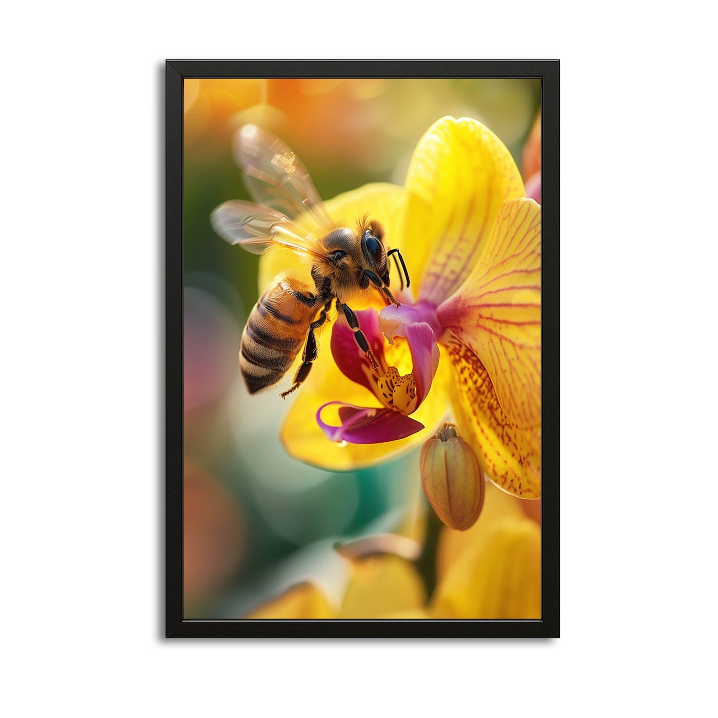 Orchid And Bee Art