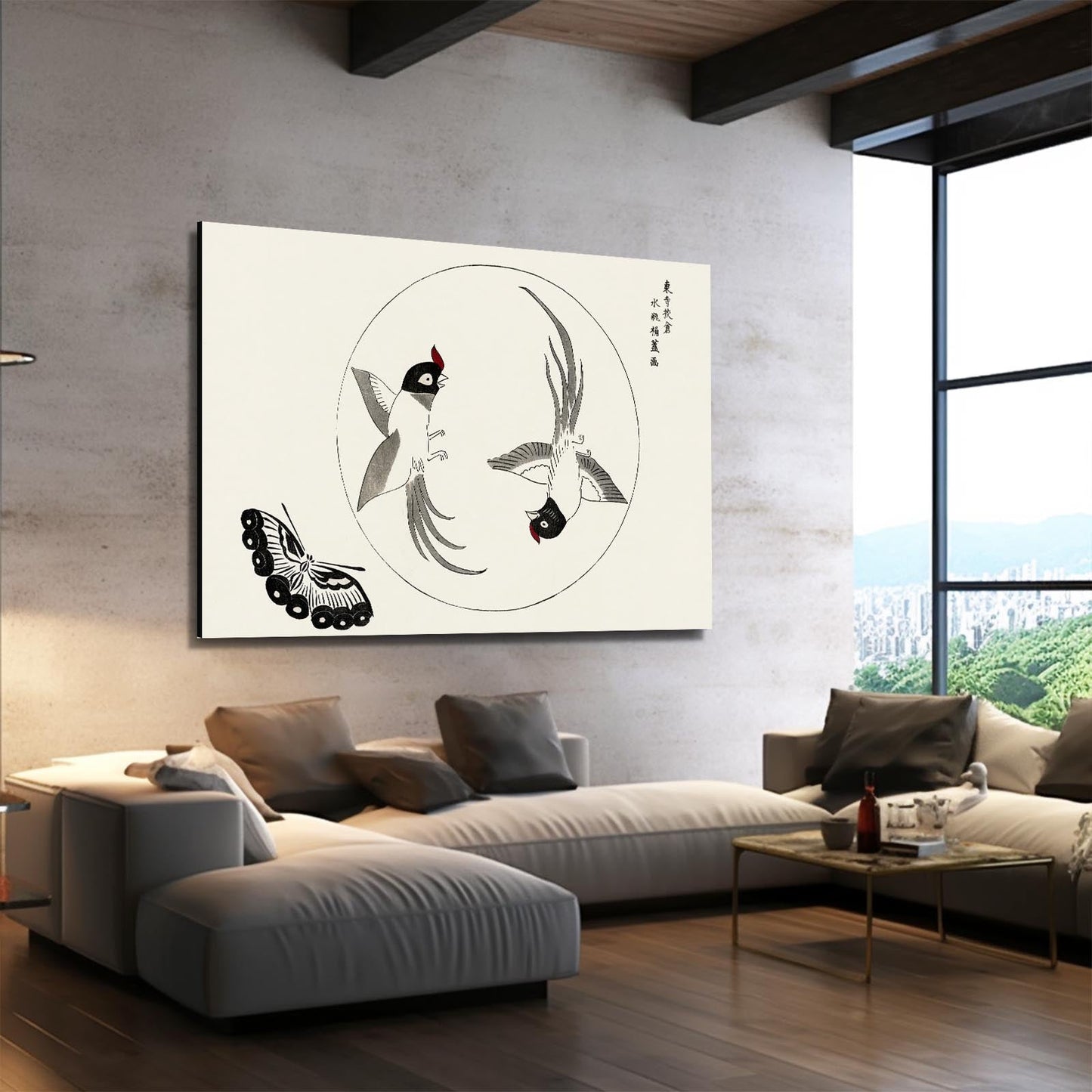 Oriental Birds And Butterfly Wall Art
