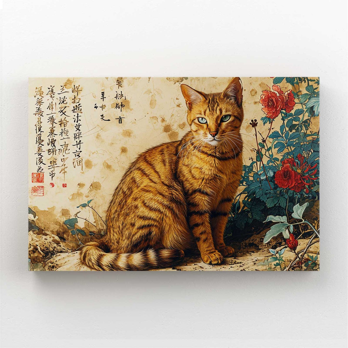 Oriental Elegance Cat Wall Art