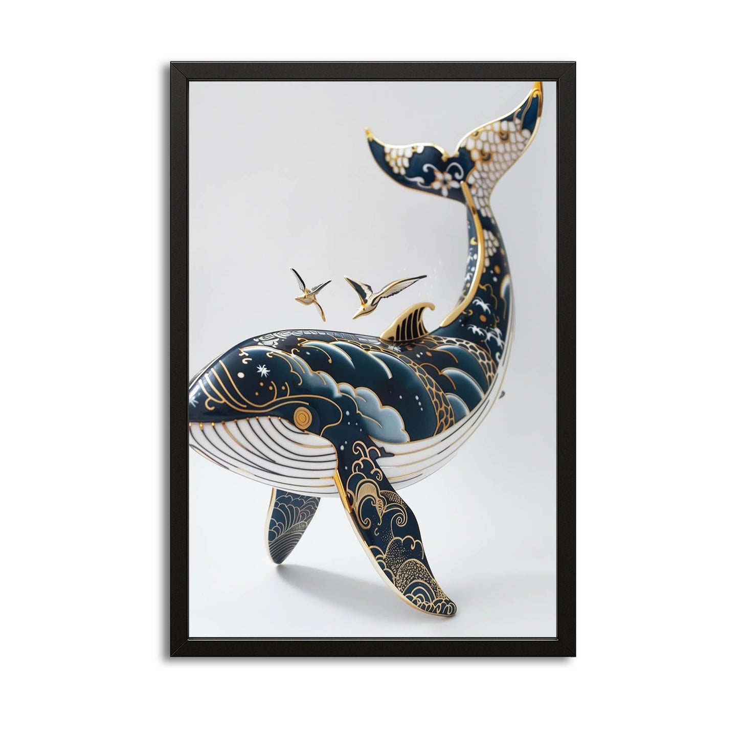 Ornate Japanese Whale Art