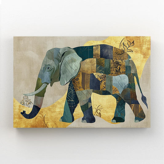 Patchwork Elephant Wall Art