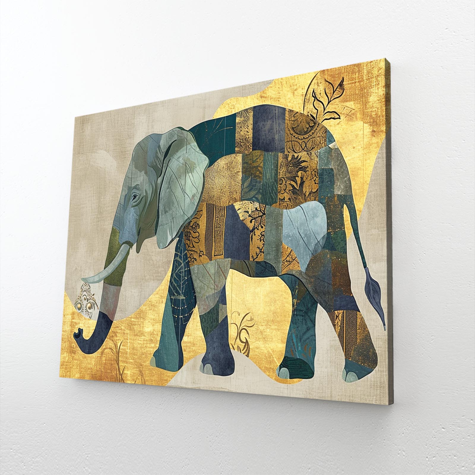 Patchwork Elephant Wall Art