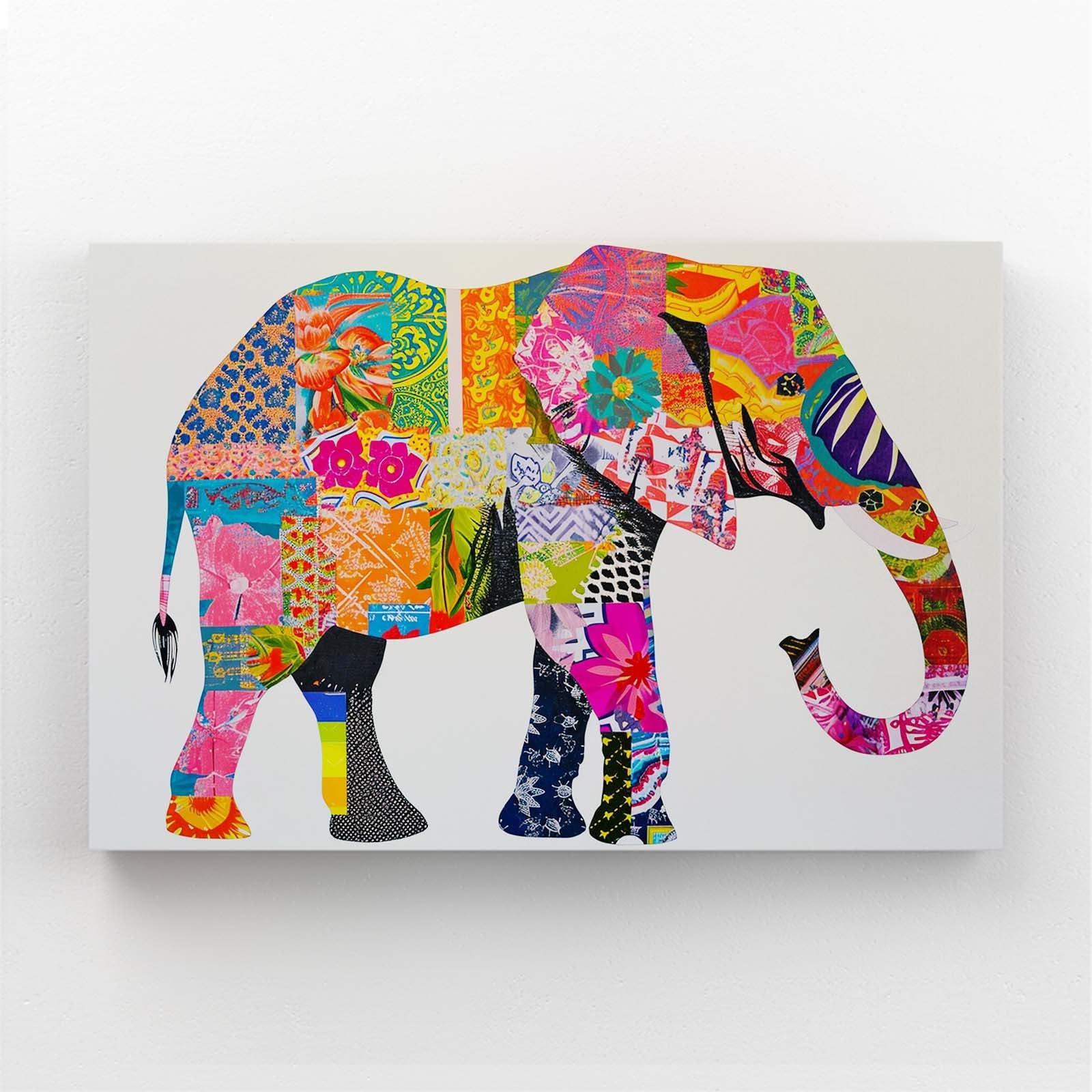 Patchwork Tapestry Elephant Wall Art