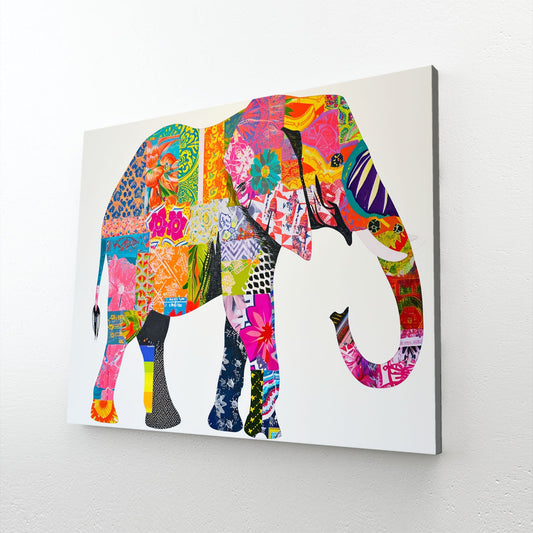 Patchwork Tapestry Elephant Wall Art