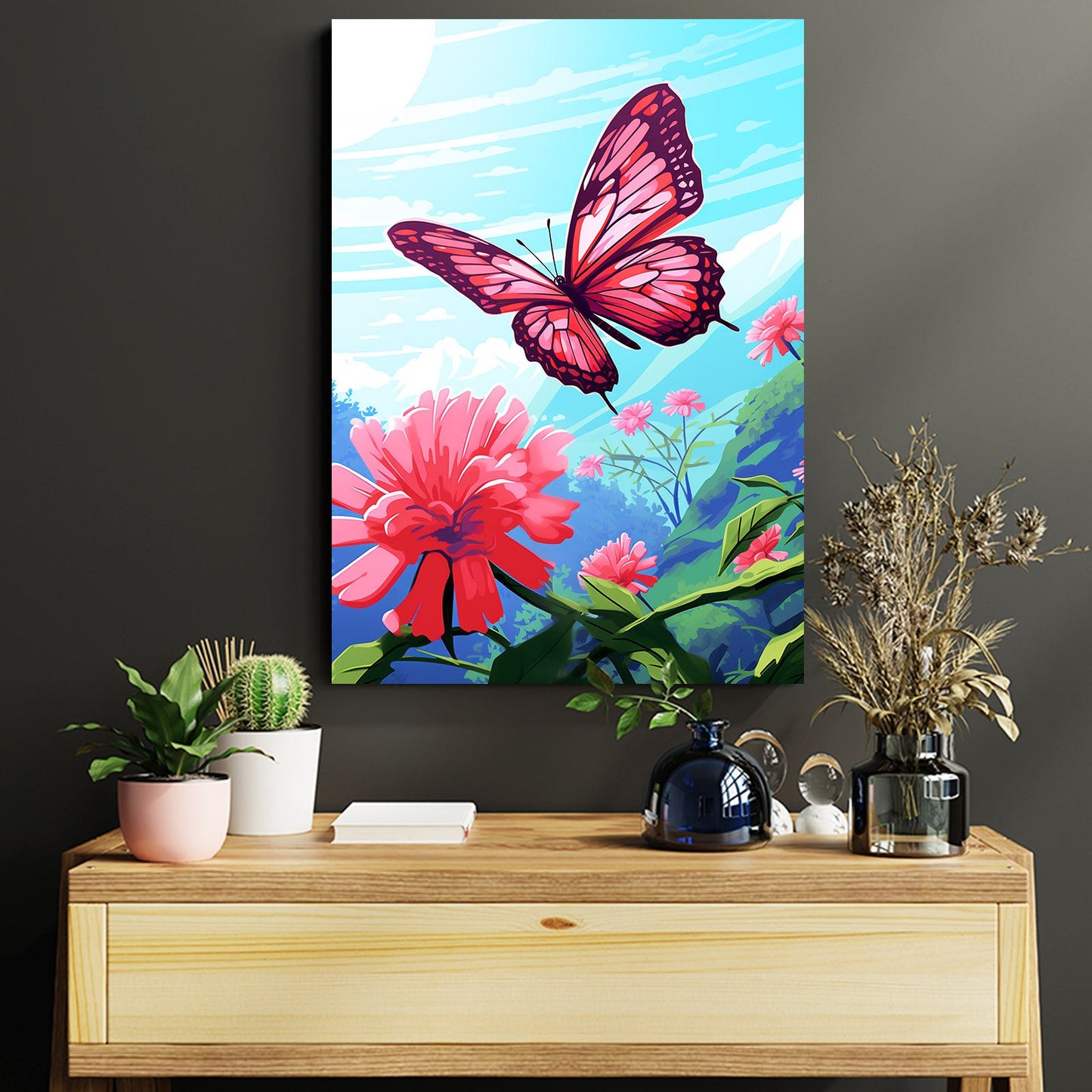Pink Butterfly Wall Art