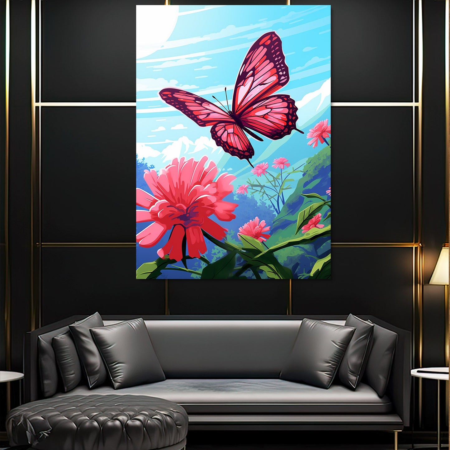 Pink Butterfly Wall Art