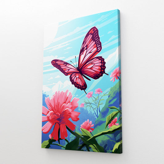 Pink Butterfly Wall Art