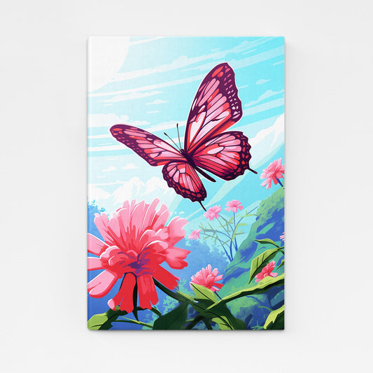Pink Butterfly Wall Art