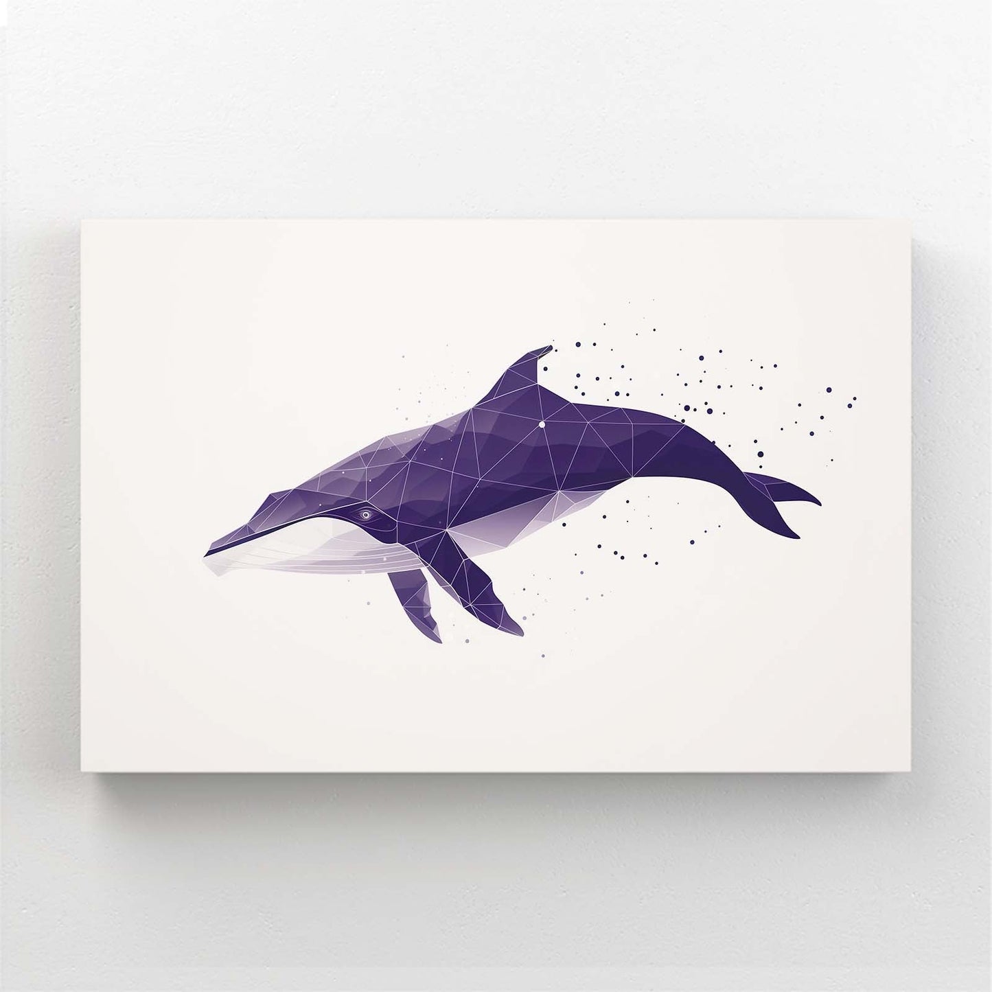 Polygon Purple Whale Art
