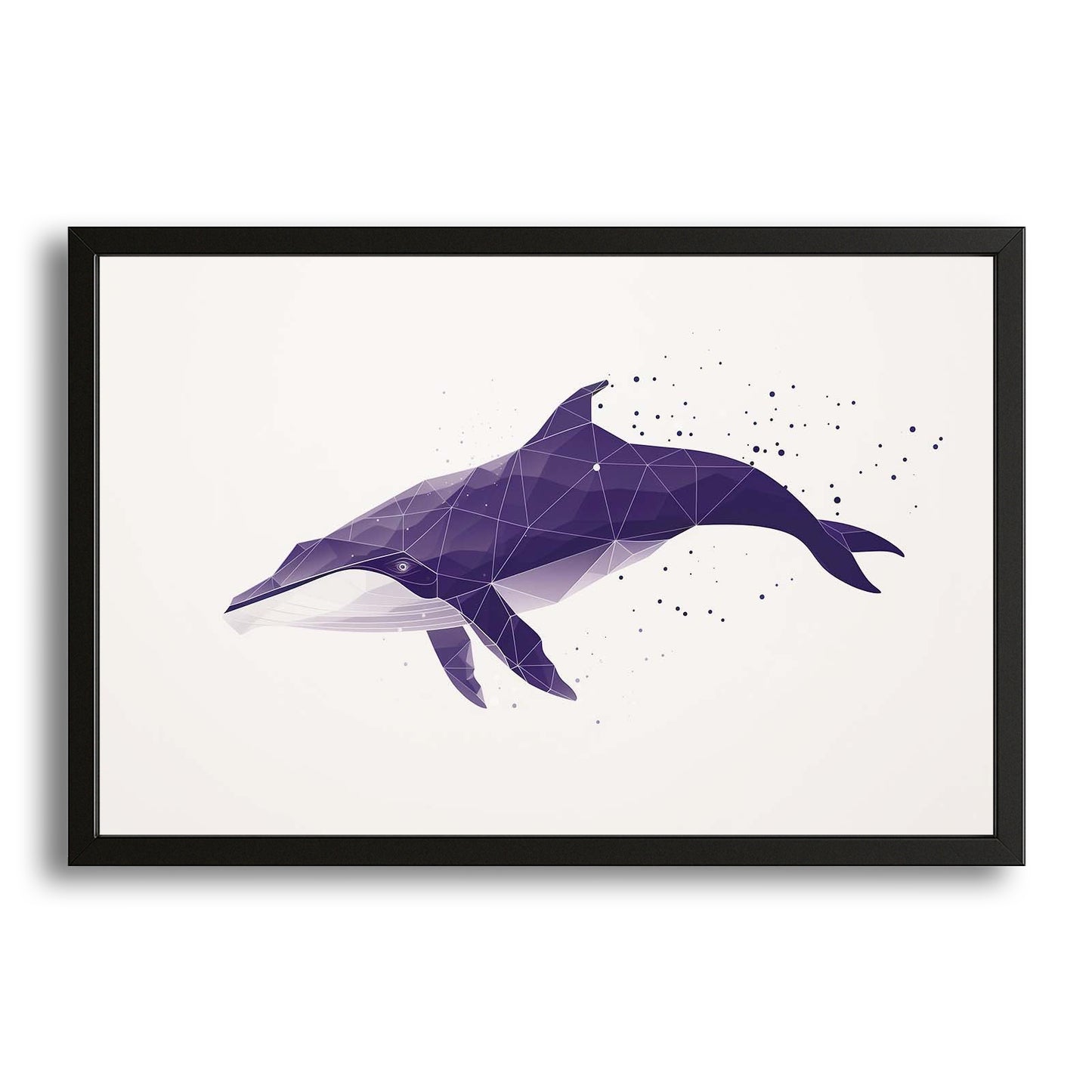 Polygon Purple Whale Art