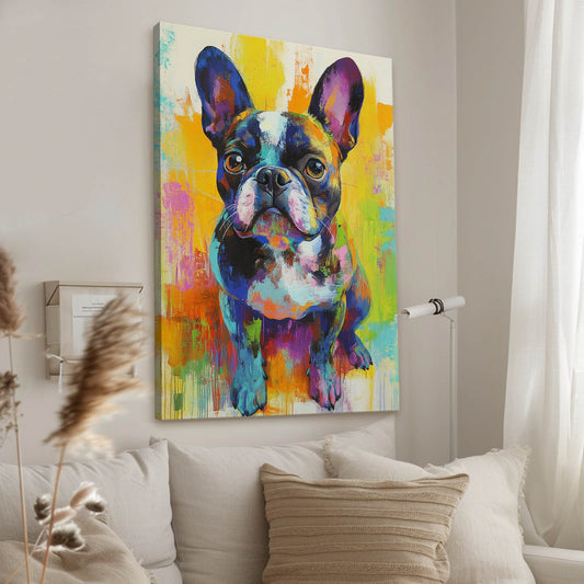 Pop Art Dog — contemporary canvas print in orange tones, view 5