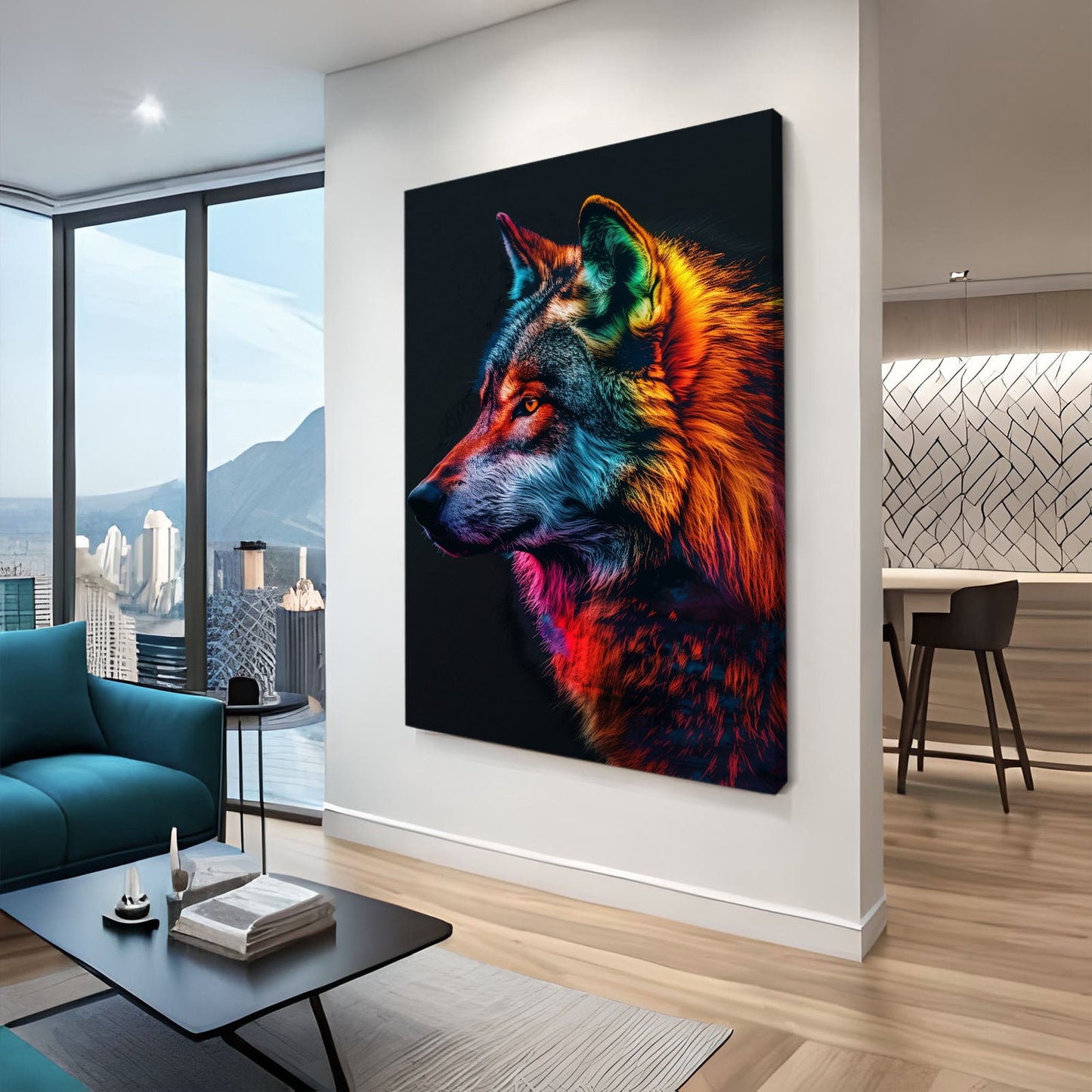 Pop Art Wolf Artwork
