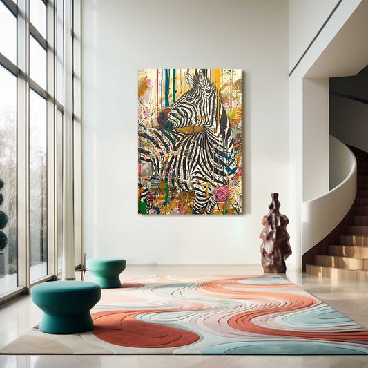 Pop Art Zebra Prints – styled in a furnished interior