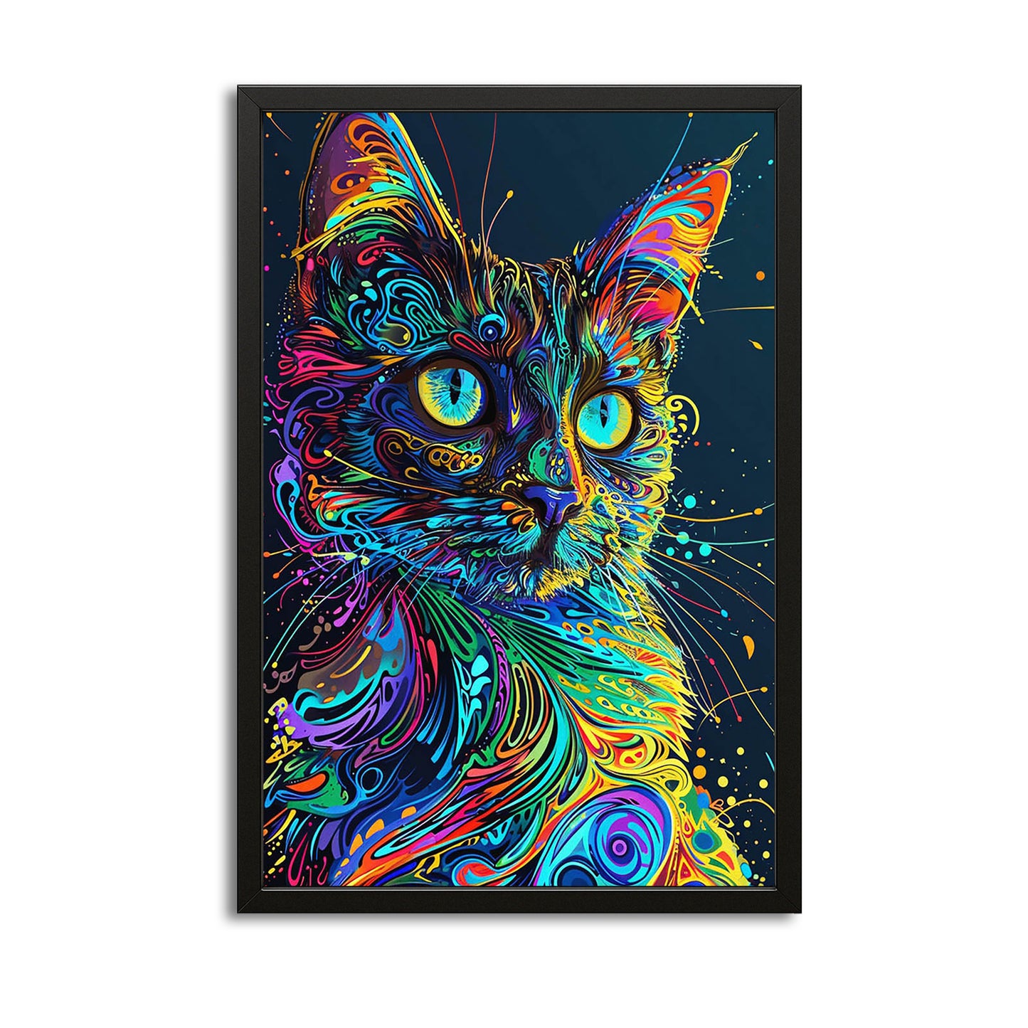 Psychedelic Cat Art Print