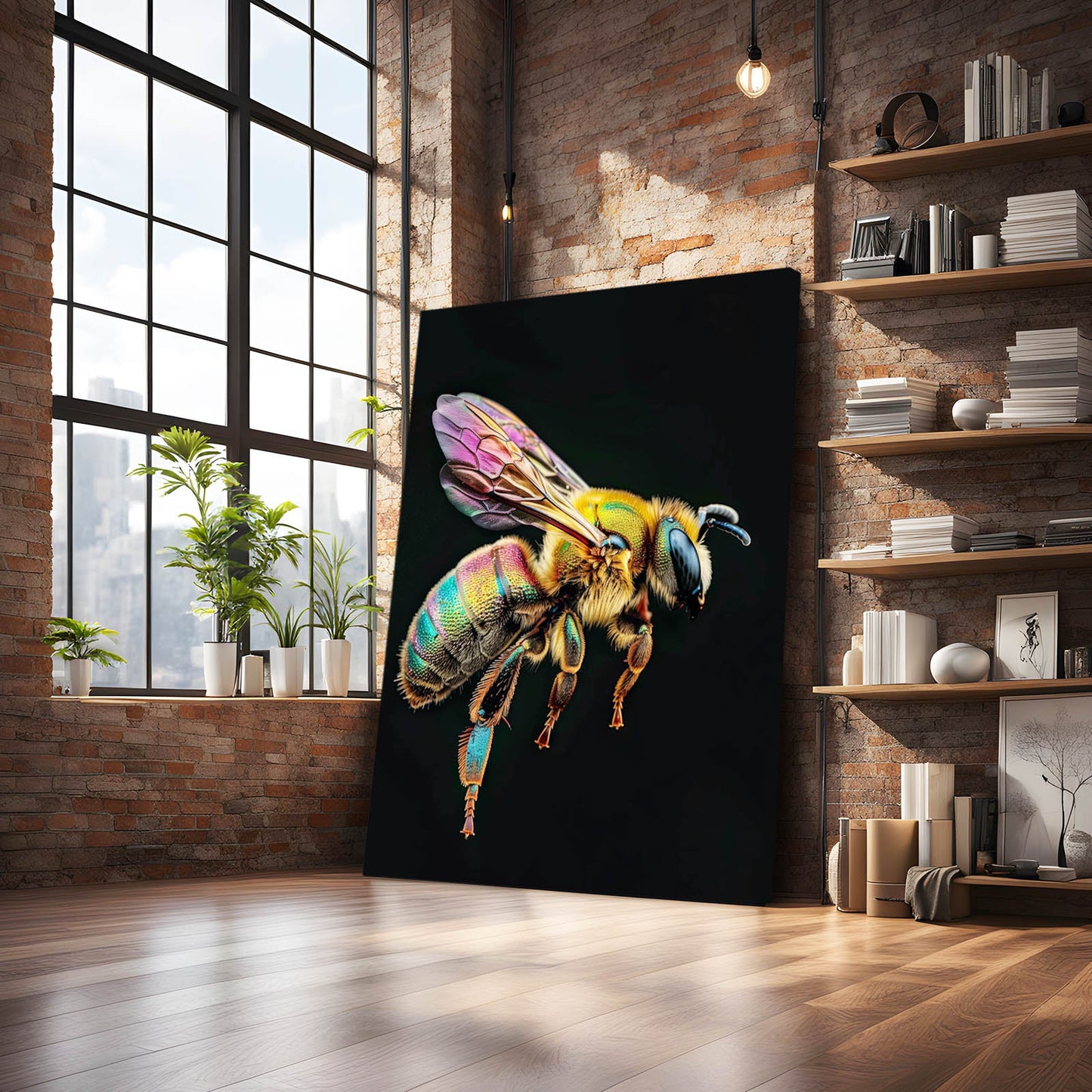 Rainbow Bee Art