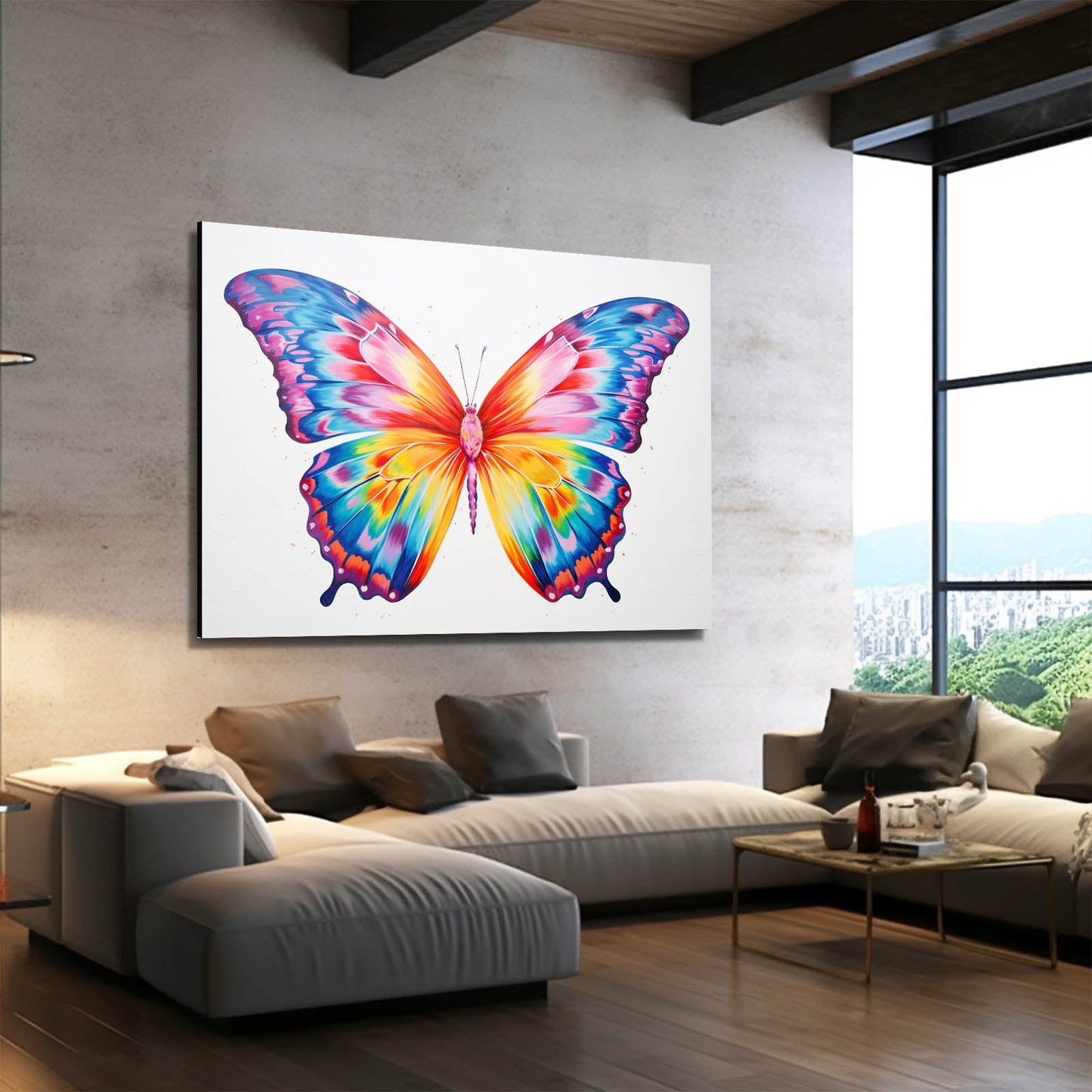 Rainbow Butterfly Wall Art