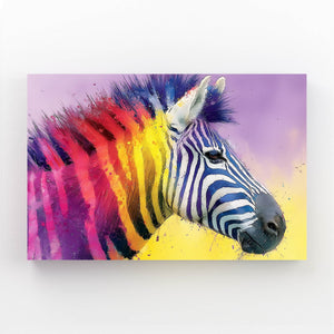 Rainbow Zebra Wall Art