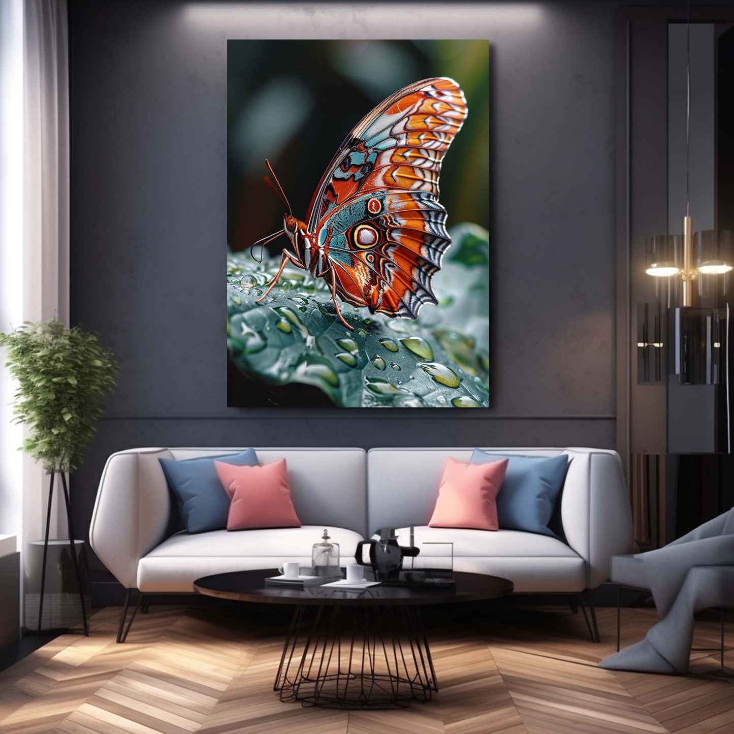 Raindrop Butterfly Wall Art