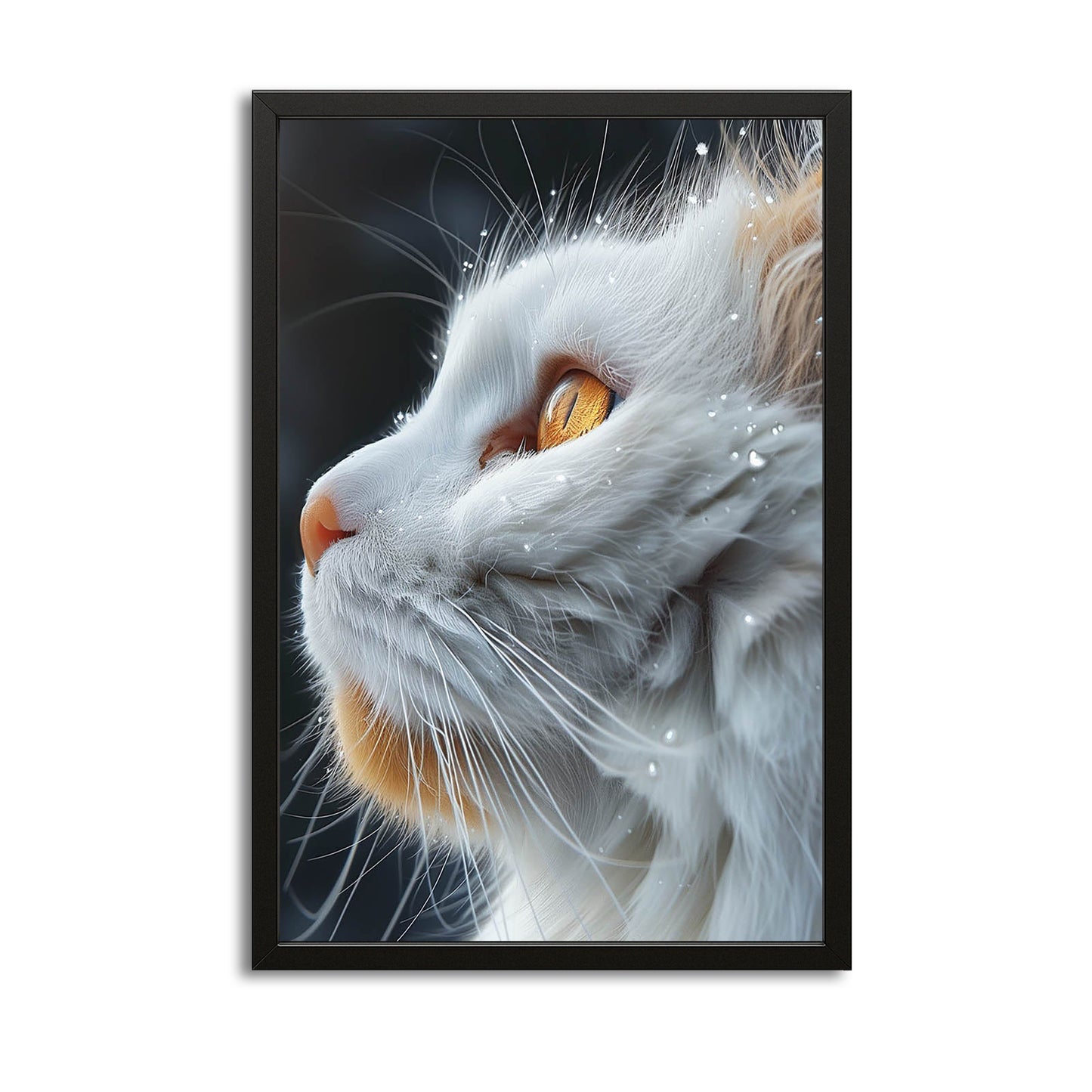 Raindrop Whiskers Cat Wall Art