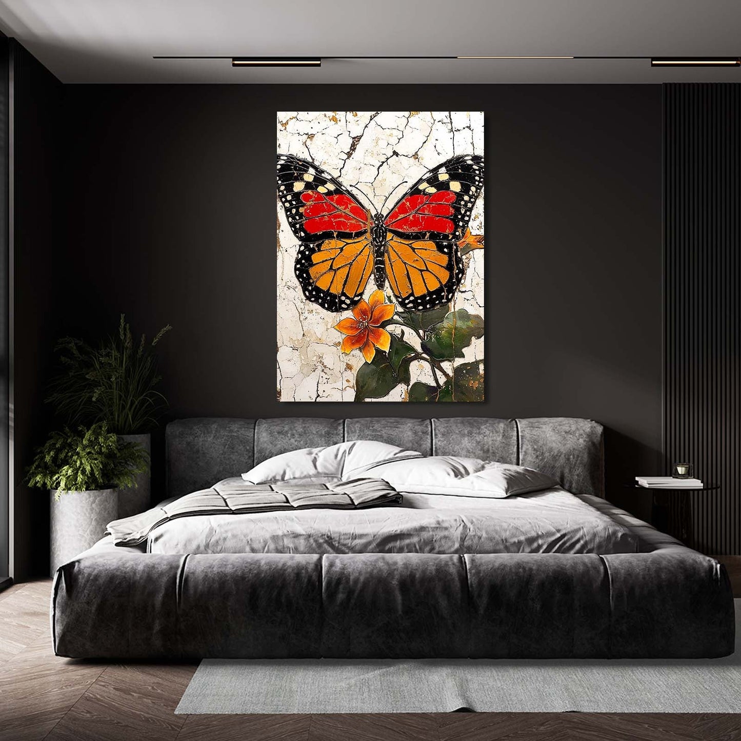 Red And Orange Butterfly Wall Art
