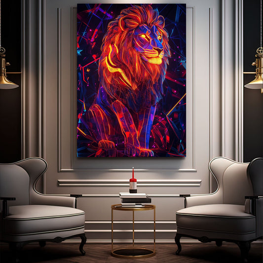 Red Lion Canvas — digital canvas print in pink tones, view 3
