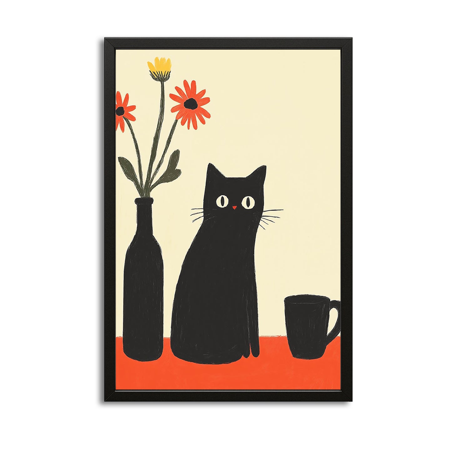 Retro Table Cat Wall Art